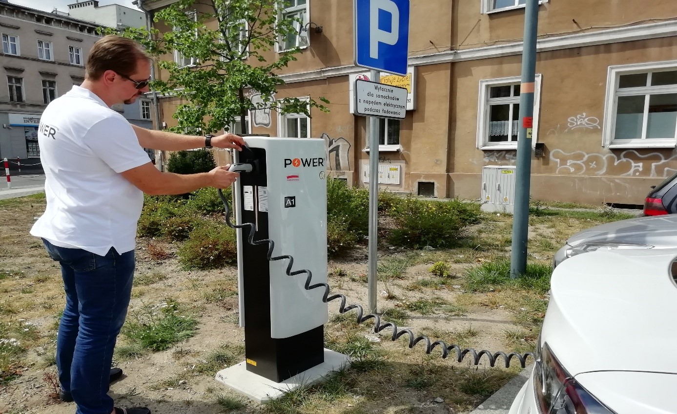 Stacja tankowania samochodów elektrycznych