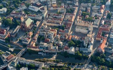 Widok z lotu ptaka na Opole