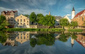 Opolska Wenecja nad Młynówką - panorama