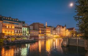 Opolska Wenecja nad Młynówką - noc